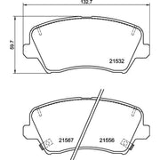 Brembo 4 x Front Brake Pad Set P30123