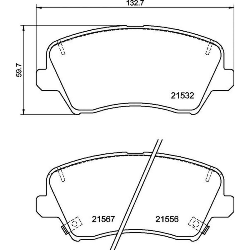 Brembo 4 x Front Brake Pad Set P30123