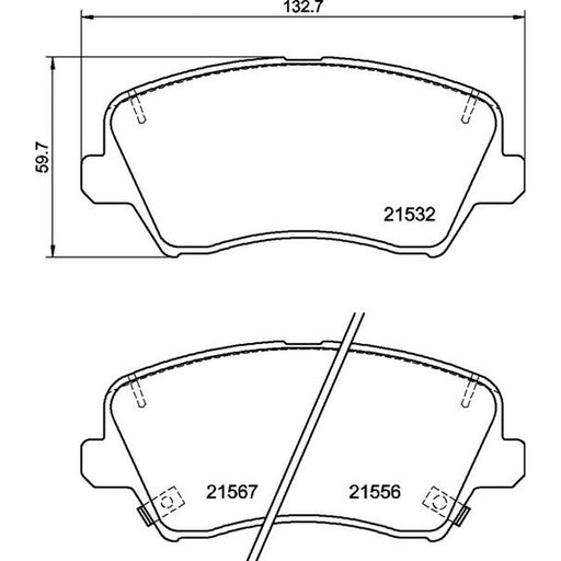 Brembo 4 x Front Brake Pad Set P30123