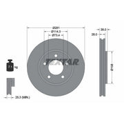 Textar 2 x Front Brake Discs 92108300
