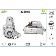 Valeo Starter Motor 12V 1.8kW Teeth 438075