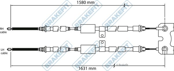 Apec Handbrake Cable Left Rear fits Ford Puma 1999-2002