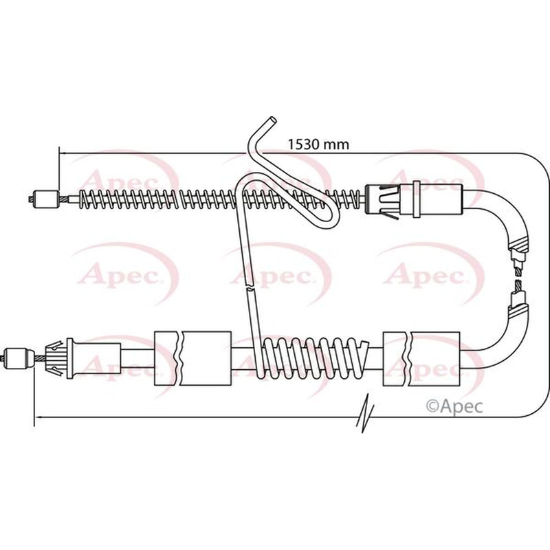 Apec Handbrake Cable Left Rear CAB1177