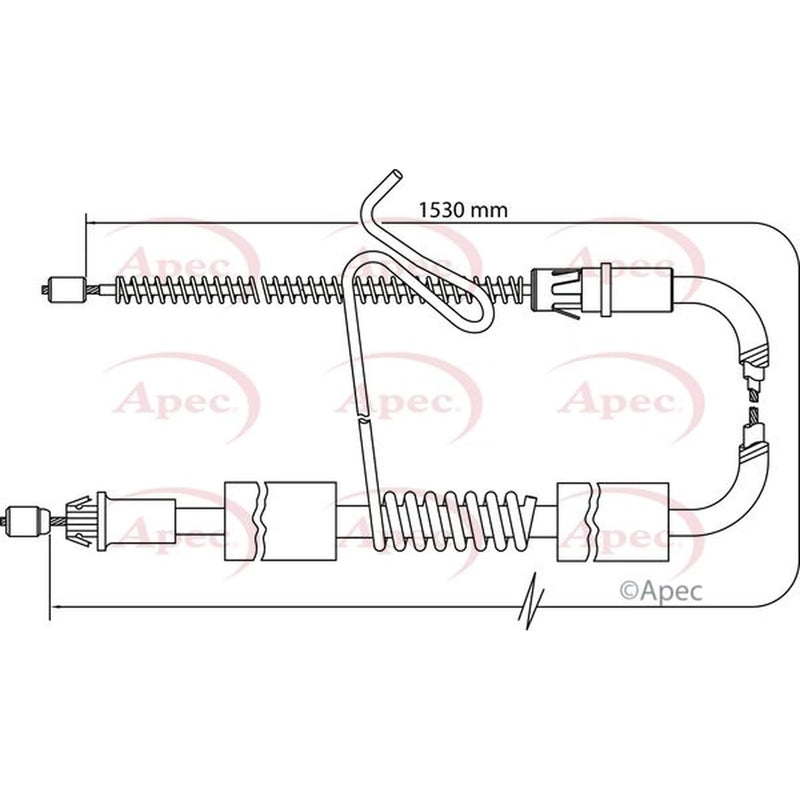 Apec Handbrake Cable Left Rear CAB1177