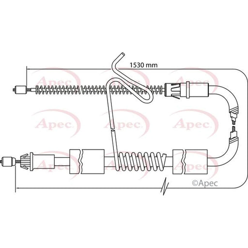 Apec Handbrake Cable Left Rear CAB1177