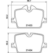Brembo 4 x Rear Brake Pad Set P06114