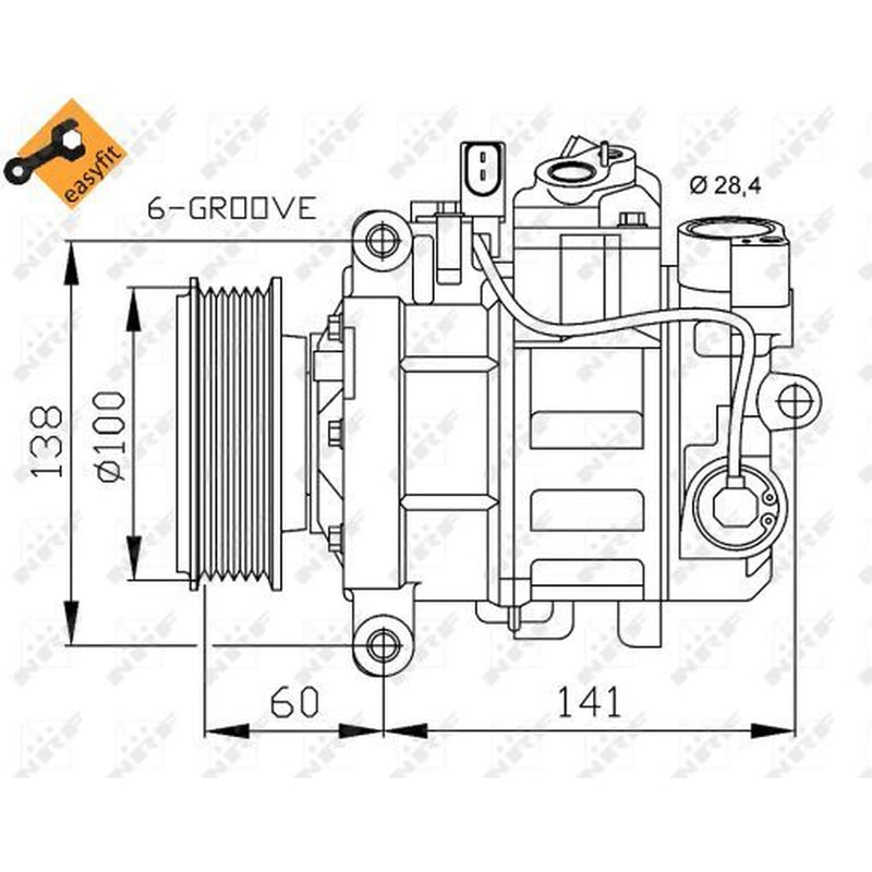 NRF Air Conditioning Compressor 32263