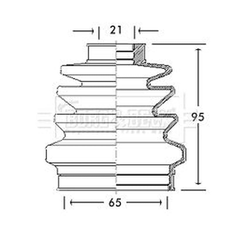 Borg & Beck Drive Shaft Bellow Kit Front Left BCB2687