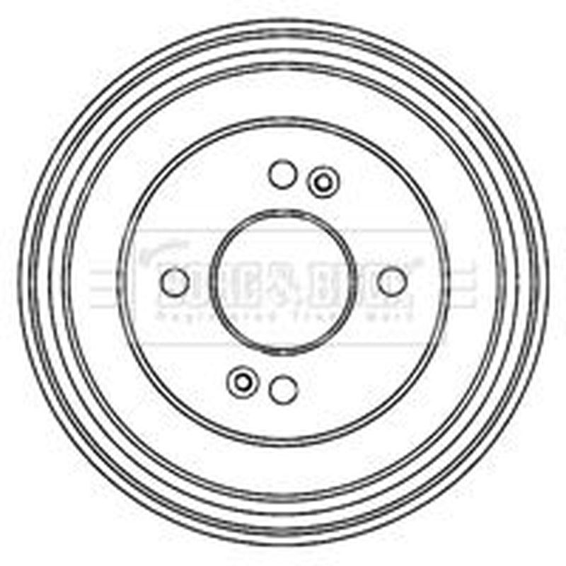 Borg & Beck Brake Drum Assembly Rear BBR7207