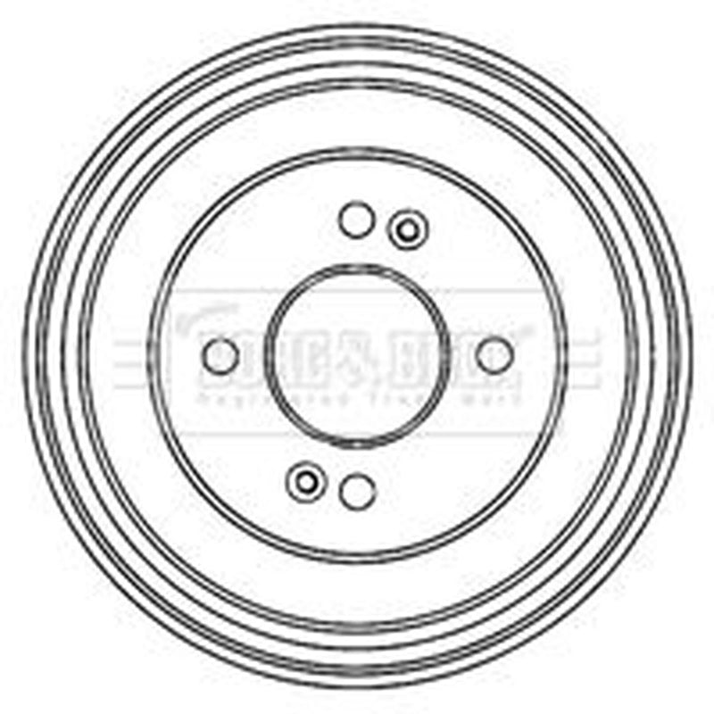 Borg & Beck Brake Drum Assembly Rear BBR7207