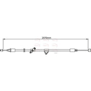 Apec Handbrake Cable Right Rear CAB1158