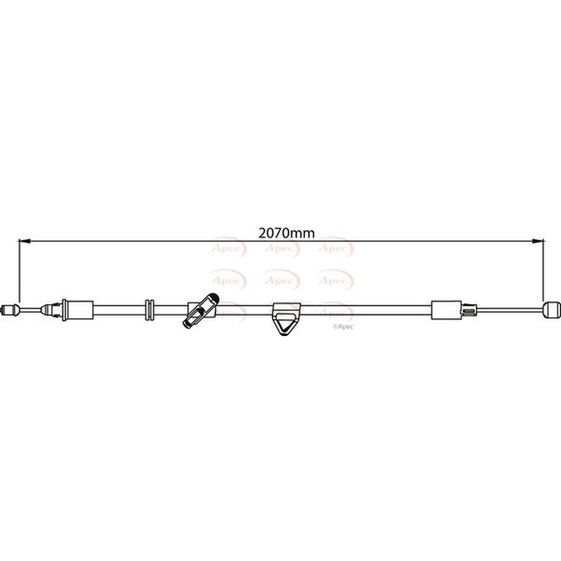 Apec Handbrake Cable Right Rear CAB1158