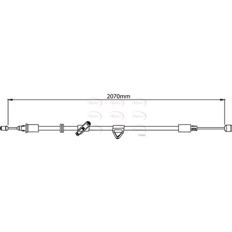 Apec Handbrake Cable Right Rear CAB1158