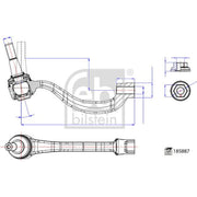 Febi Steering Tie Rod End Ball Joint Front Right 185887