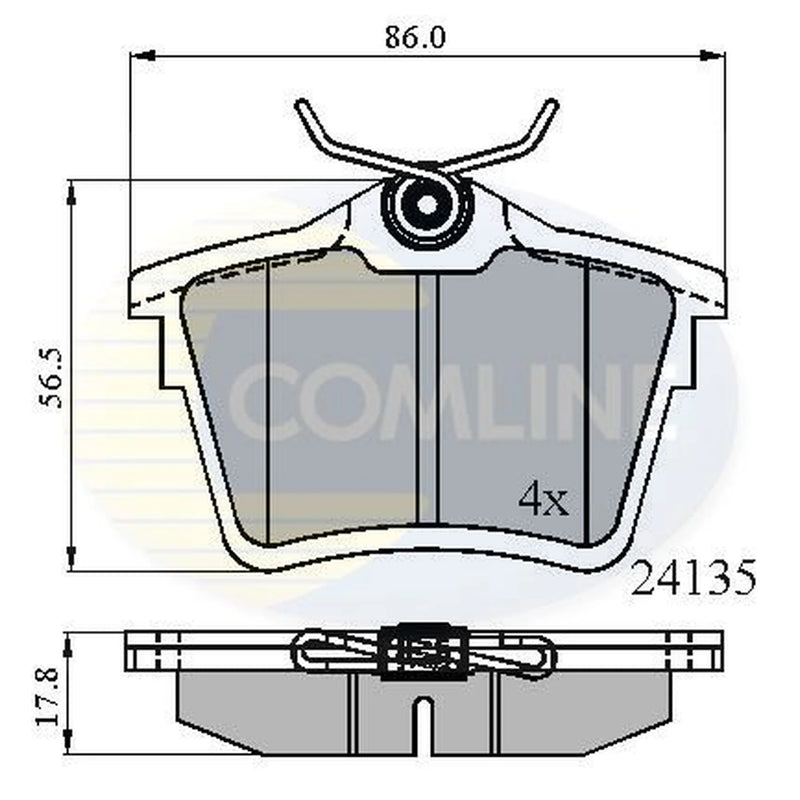 Comline Rear Brake Pad Set CBP01252