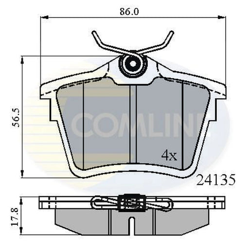 Comline Rear Brake Pad Set CBP01252