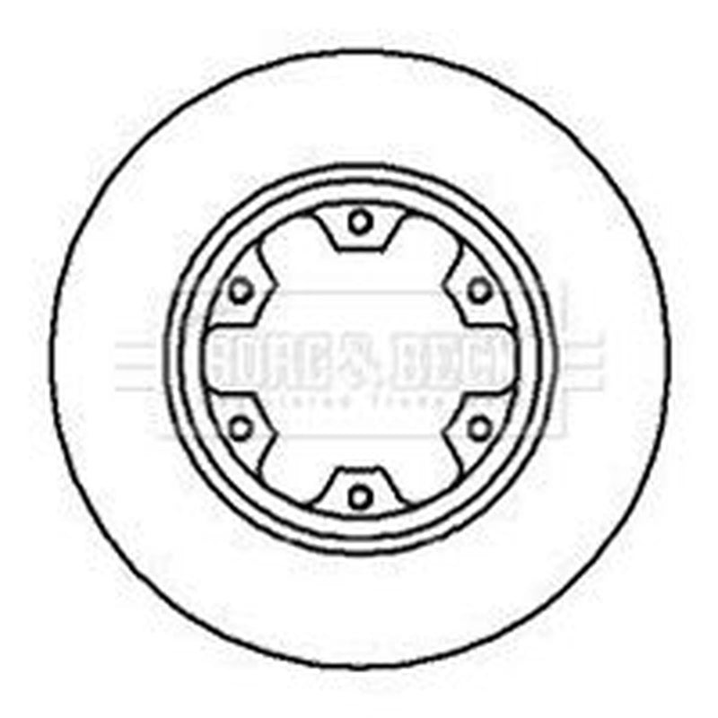 Borg & Beck 2 x Vented Front Brake Discs BBD5046
