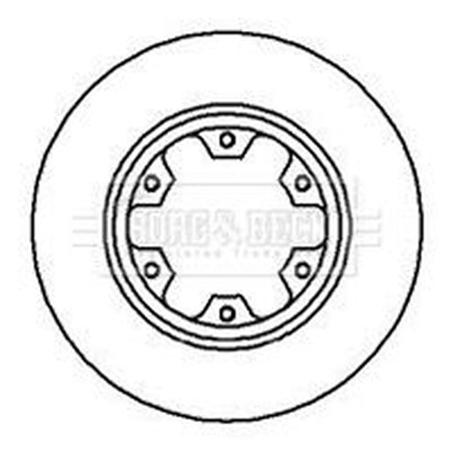 Borg & Beck 2 x Vented Front Brake Discs BBD5046