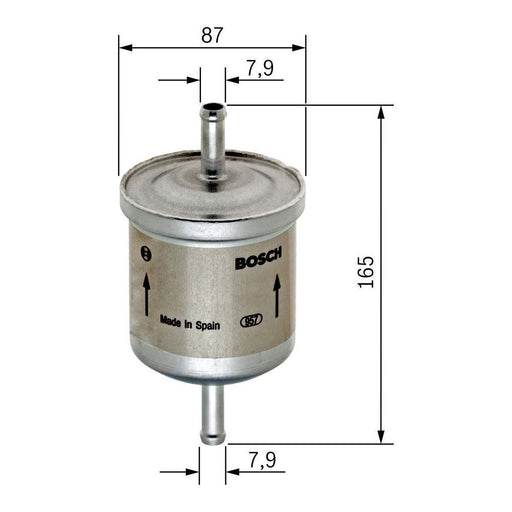 Genuine Bosch Car Fuel Filter F5921 Fits Volvo V70 - 2.4 - 00-07 0450905921 Bosch  - Town Parts