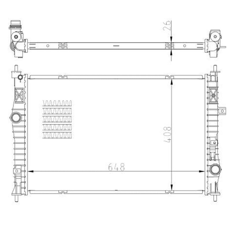NRF Engine Radiator Rear 59355