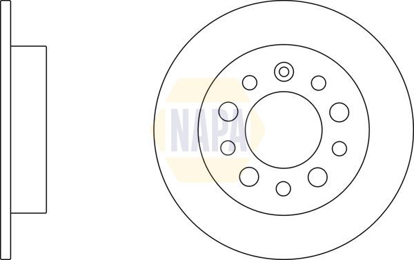 NAPA Brake Disc Set Solid