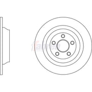 Fahren 2 x Solid Rear Brake Discs FBD6830