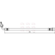 Apec Brake Hydraulic Hose Line Rear Right HOS4125
