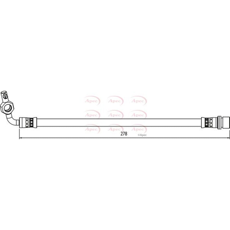 Apec Brake Hydraulic Hose Line Rear Right HOS4125