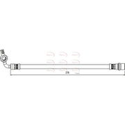 Apec Brake Hydraulic Hose Line Rear Right HOS4125