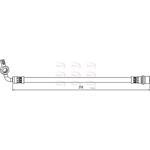 Apec Brake Hydraulic Hose Line Rear Right HOS4125