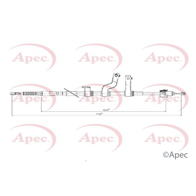 Apec Handbrake Cable Left Rear CAB1494