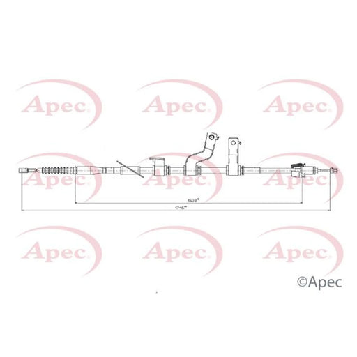Apec Handbrake Cable Left Rear CAB1494
