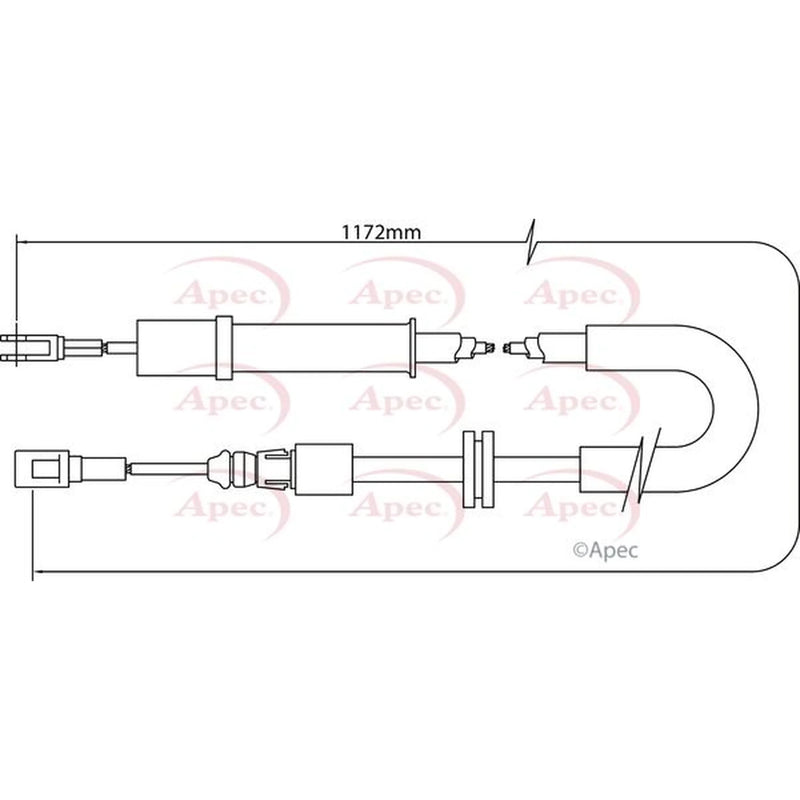 Apec Handbrake Cable Left Rear CAB1295