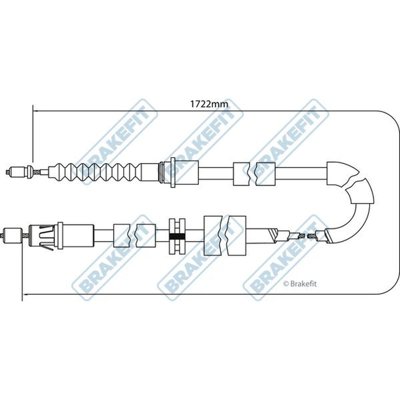 Apec Handbrake Cable Left Rear BBC3163