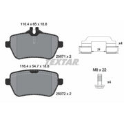 Textar Rear Brake Pad Set 2507103