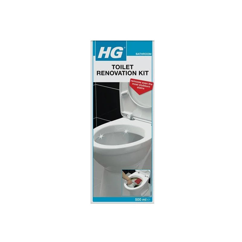 H G Toilet Renovation Kit 0.5L with Cleaner, Scrubber & Gloves