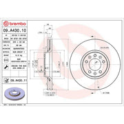 Brembo 2 x Front Brake Discs 09.A430.11