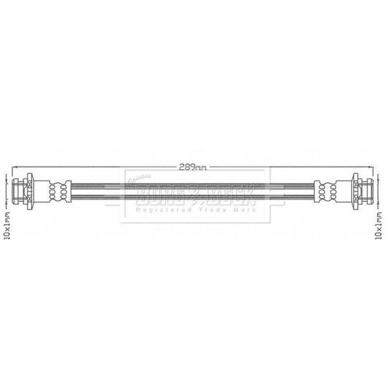 Borg & Beck Brake Hydraulic Hose Line Left BBH8121