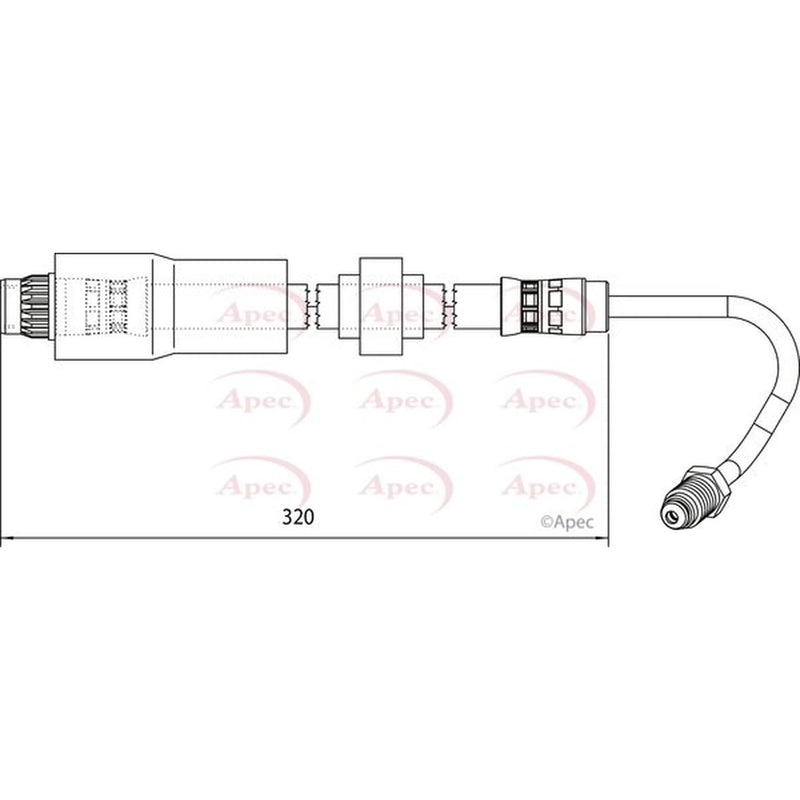 Apec Brake Hydraulic Hose Line Rear Left HOS4119