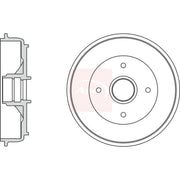Apec Brake Drum Assembly Rear DRM9985