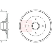 Apec Brake Drum Assembly Rear DRM9985