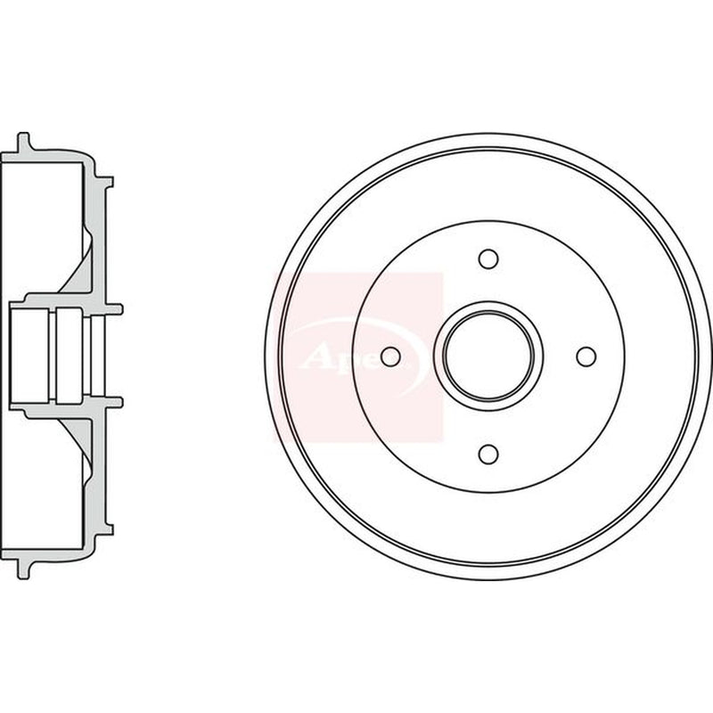Apec Brake Drum Assembly Rear DRM9985