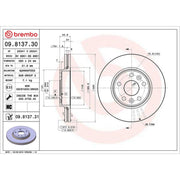 Brembo 2 x Internally Vented Front Brake Discs 09.8137.31