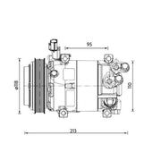 Mahle Air Conditioning Compressor ACP 1468 000P