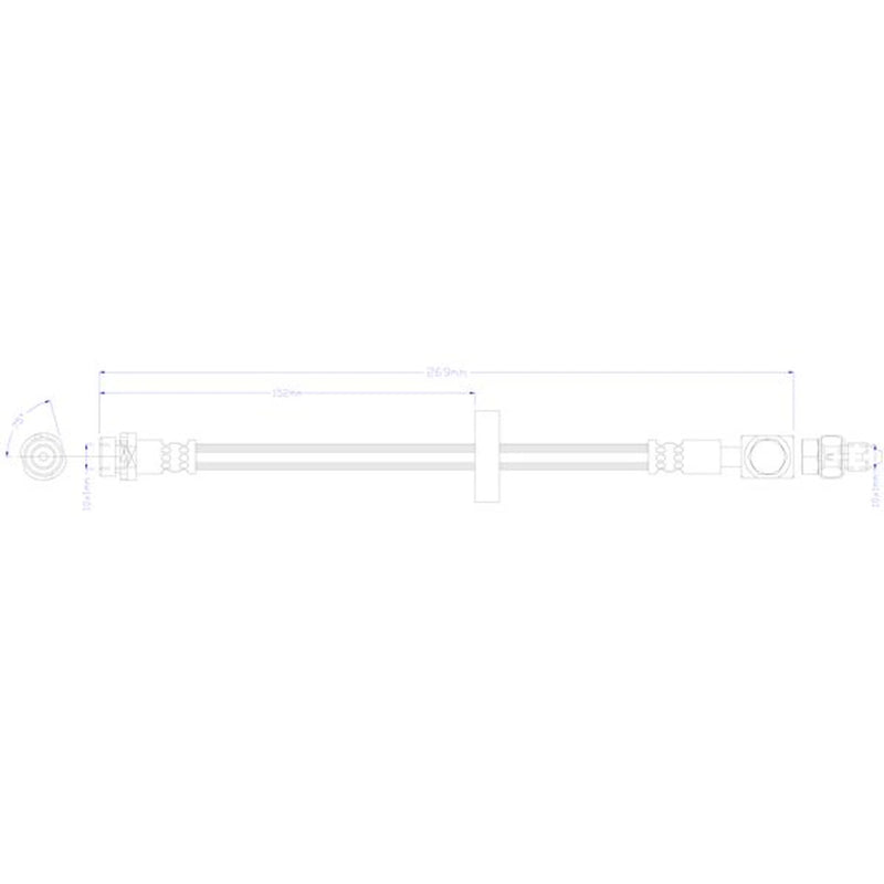 Juratek Brake Hydraulic Hose Line Rear JBH1630