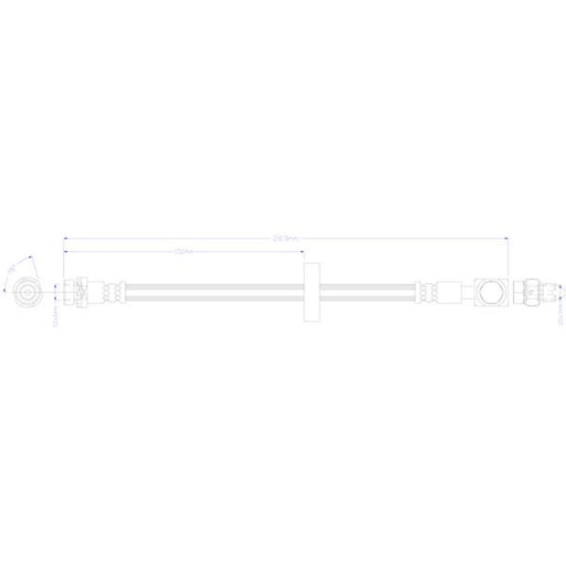 Juratek Brake Hydraulic Hose Line Rear JBH1630