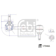 Febi Stabiliser Bar Link Coupling Rod Front Right 179466