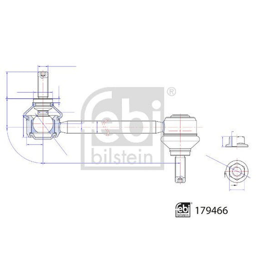 Febi Stabiliser Bar Link Coupling Rod Front Right 179466