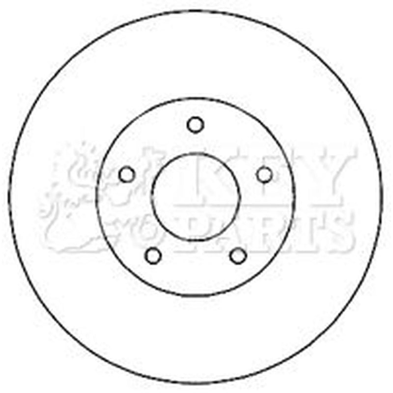 Key Parts 2 x Vented Front Brake Discs KBD4821