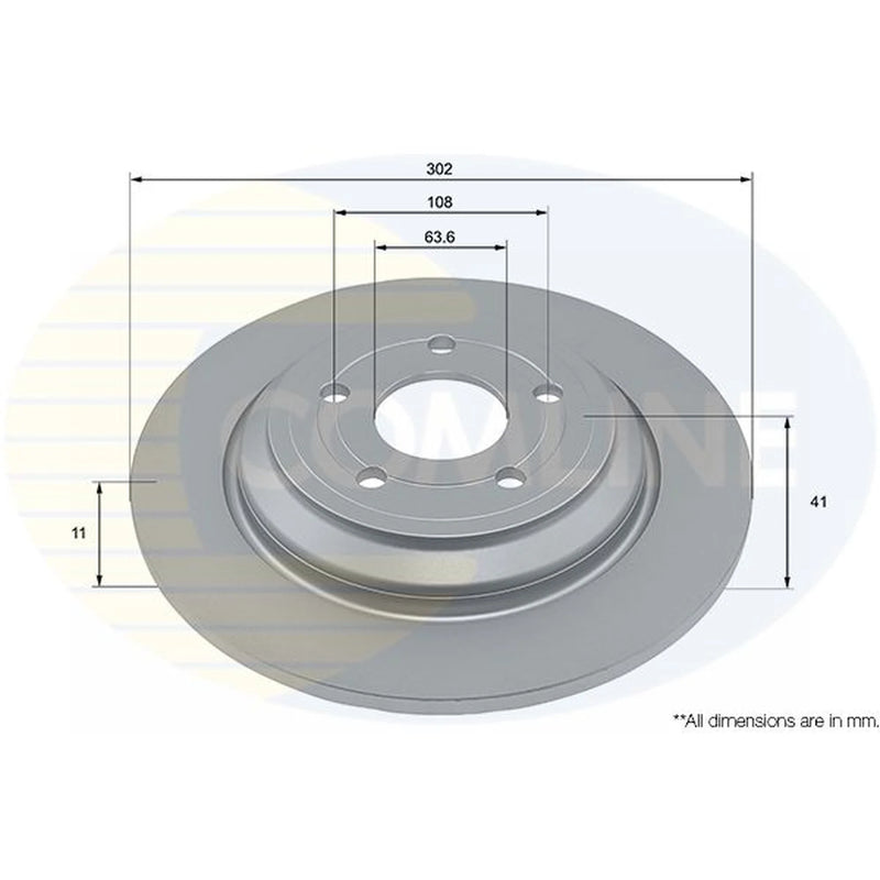 Comline 2 x Solid Brake Discs ADC4076